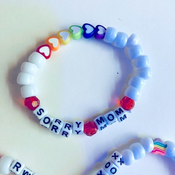 🍒 5/$25 🍒 PRIDE Rainbow Rave Kandi Bracelets | Sorry Mom - Picture 2 of 4
